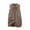 Coffee, variant on Yigetop Fleece Vest, Women's Solid Color Lambhair Round Tie Pocket Warm Loose Casual Long Vest Sherpa Vest Womens Brown 2XL