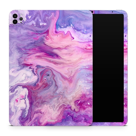 DesignSkinz Blue & Pink Acrylic Abstract Paint V2 Full-Body Skin Decal Wrap Cover for iPad (A1219/A1337)