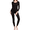 Black, variant on Women Mulberry Silk Thermal Underwear Silk Scoop Neck Base Layer Long Johns Underwear Sets