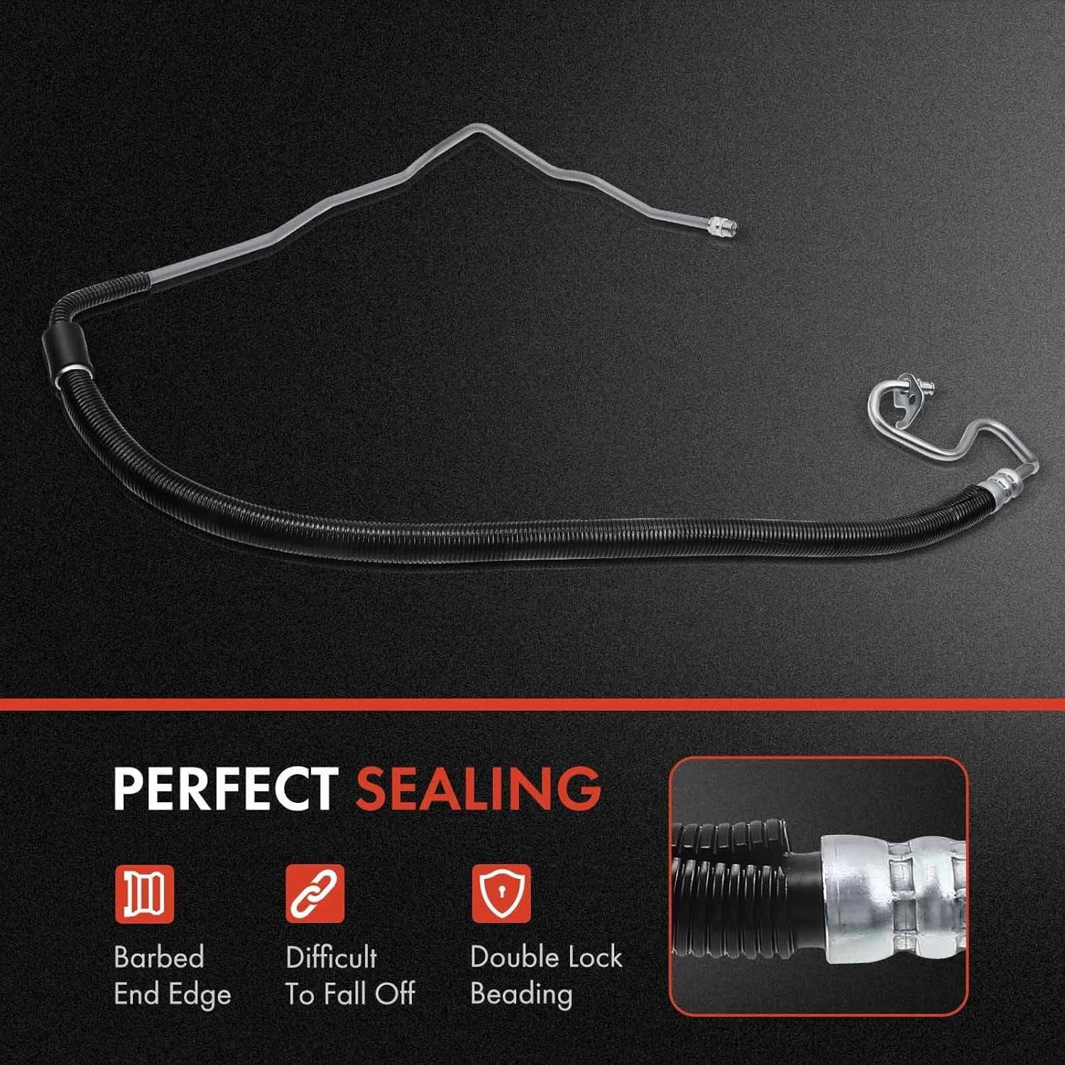 A-Premium Power Steering Pressure Hose Line Assembly Compatible with Ford Focus 2010-2011, L4 2.0L, with O-Ring, Pump to Rack/Gear