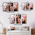 thumbnail image 4 of Designart "Gold Pink Succulent Alchemy Liquid Glam III" Abstract Shapes Framed Wall Art Set Of 3 - Gold Transitional Frame Gallery Set For Office Decor, 4 of 6