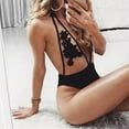 thumbnail image 4 of Tejiojio Clearance Sale Women's Swimsuit Womens Swimwear Tankini Tops Women Funnys One-Piece Bikini Rose Embroidery Patchwork Mesh Swimwear Beachwear, 4 of 9