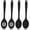 Black, variant on 4 Pcs Silicone Spoons for Cooking 10.6 Inch Large Nonstick Serving Spoons Heat Resistant Slotted Spoon for Mixing & Stirring Kitchen Cooking Utensils,Dishwasher Safe(Black)
