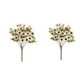 thumbnail image 2 of Luxcidy 2Pcs 7 Forks & 21 Flowers Little Daisy Artificial Flowers, Silk Fake Flowers Daisies Flowers for Indoor Outdoor Home Kitchen Table Wedding Centerpieces Decor (White), 2 of 4