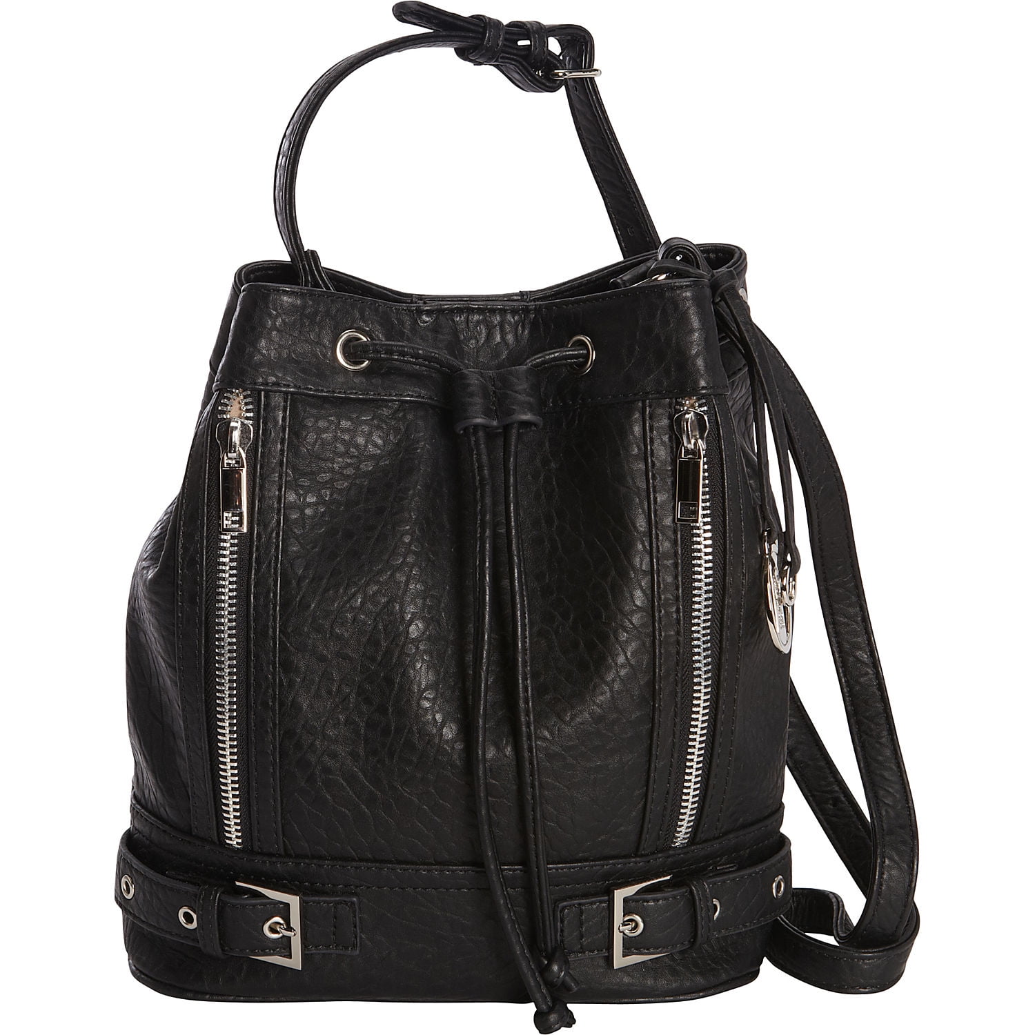 Carlos by Carlos Santana Rebecca Drawstring Bucket Bag Black - Walmart.com