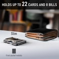 thumbnail image 2 of Upgraded Hinged Minimalist Wallet For Men | Slim Metal Rfid Blocking Credit Card Holder & Money Clip Holds 20 Cards Scratch-resistant Finish Ideal Gift, 2 of 9