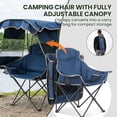 thumbnail image 4 of Slsy Camping Chair with Canopy,Portable Camping Canopy Chair with Ice Bag,Side Pocket and Cup Holder,Folding Beach Lounge Chair for Outdoor Camping, Fishing, Lawn,Tailgates, 4 of 8