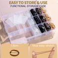 thumbnail image 6 of OFEFE Elastic Hair Ties,2000pcs Mini Elastic Hair Bands with Organizer Box, Clear Hair Ties, Hair Accessories Set for Women, Neutral Colors, 6 of 10