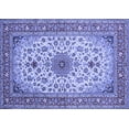 thumbnail image 1 of Ahgly Company Machine Washable Indoor Rectangle Medallion Blue Traditional Area Rugs, 8' x 10', 1 of 4