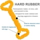 thumbnail image 4 of Juguete para masticar para perros de goma duradera, juguete para cachorros de perro con forma de hueso de 13 pulgadas, diseño convexo, juguete interactivo resistente para perros adecuados para masticar agresivamente por perros pequeños y grandes (amarillo) oso de fresa Electrónica, 4 of 5