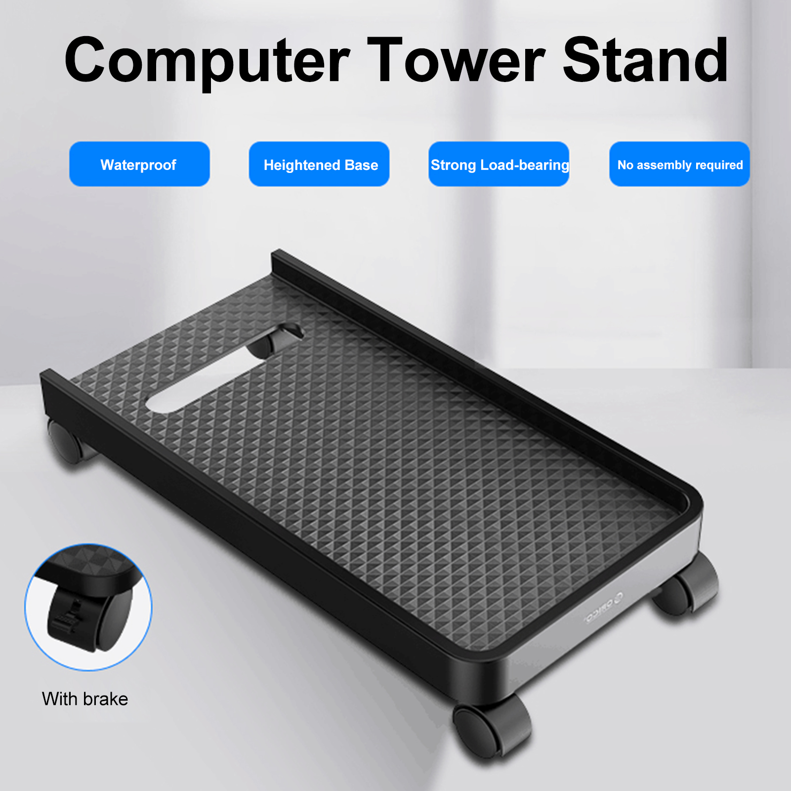 BetterZ Computer Tower Stand Mobile Brake Locking Desktop Computer Case