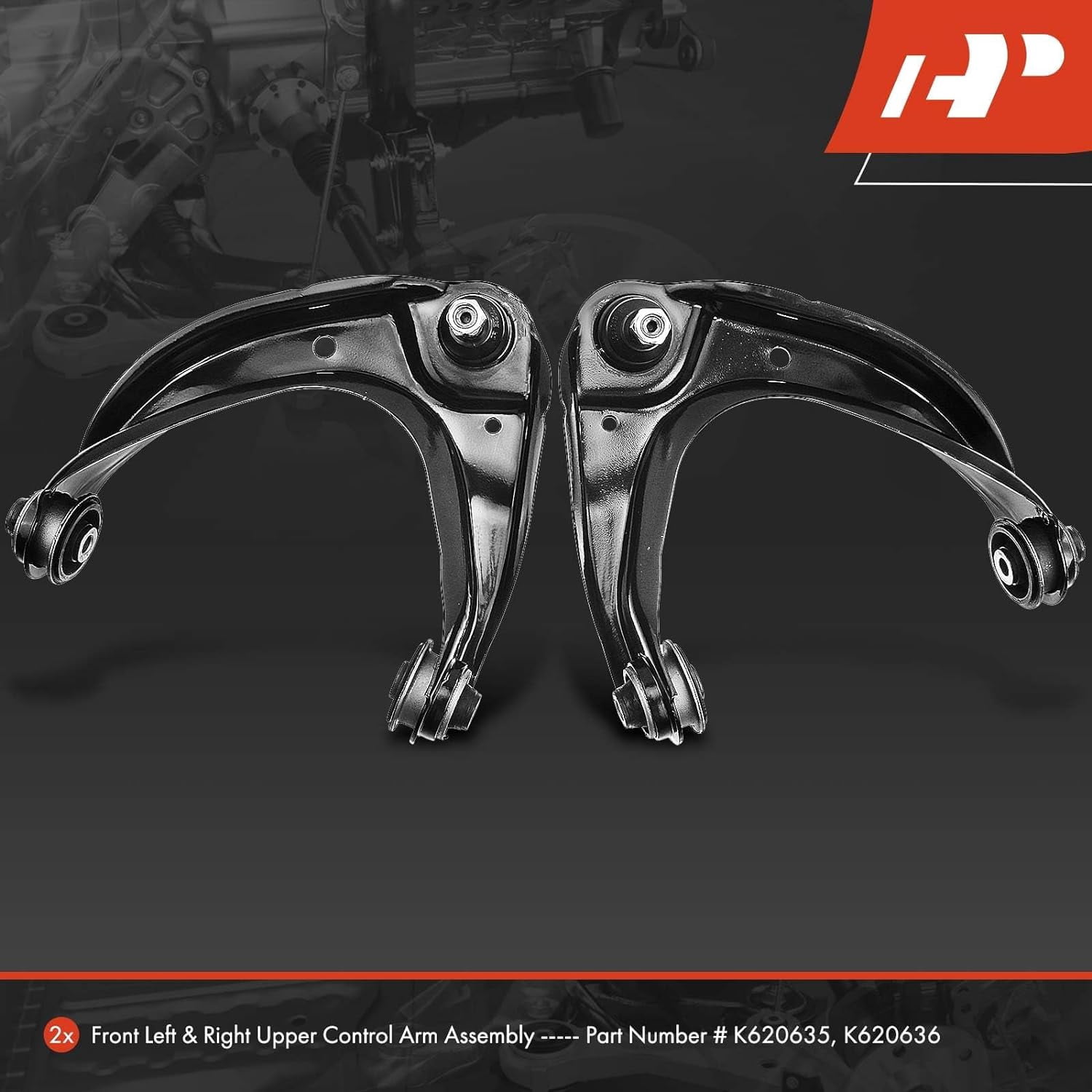 A-Premium 2 x Front Upper Control Arm with Ball Joint & Bushing Compatible with Ford Fusion 2006-2012 Lincoln MKZ 2007-2012 Mazda 6 2003-2008 Mercury Milan 2006-2011# K620636 K620635
