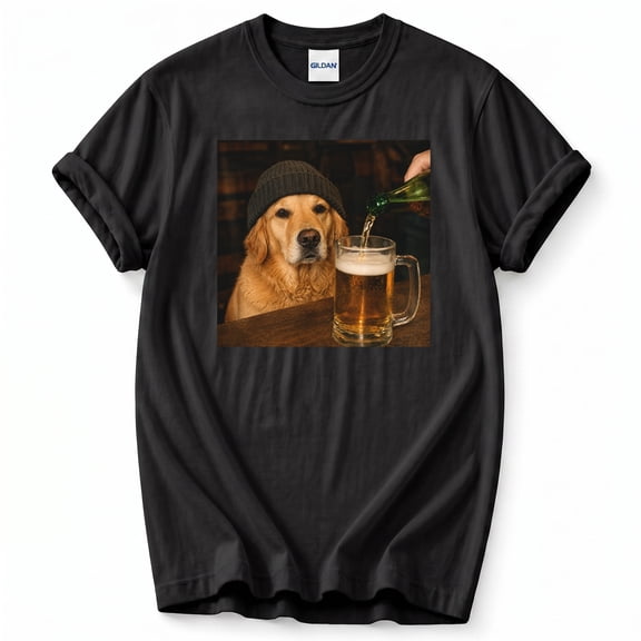 Bernese Mountain Dog Drinking Beer T-Shirt – Funny Dog Meme – Animal Lovers Gift