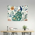 thumbnail image 2 of ZFLMY Peacock Floral Wall Art Tapestry 100% Polyester Home Decor for Decorative Wall Hanging Bedroom Living Room Decoration 40x30in, 2 of 6