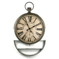thumbnail image 3 of Zentique 45" Gray and Ivory Round Distressed Finish Wall Clock, 3 of 5