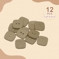 thumbnail image 3 of Uxcell 12 piezas Botón de Costura 25 mm (1") 2 Agujeros Botón Cuadrado de Resina Accesorios de Reemplazo para Ropa Decoraciones de Manualidades DIY, Beige Cálido, 3 of 7