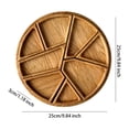 thumbnail image 1 of Billuyoard Bandeja de madera compacta para exhibir pan, dulces y frutos secos. Bandeja de presentación tipo buffet. Cocina y Comedor 25*25*3cm, 1 of 6