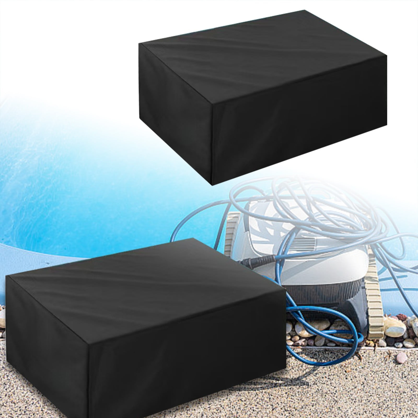 Outdoor Furniture Cover, Waterproof Patio Furniture Cover for Lawn and Garden, Heavy Duty UV-Proof Breathable Dust-Resistant Protector for Tables, Chairs, and Sofas (Black)
