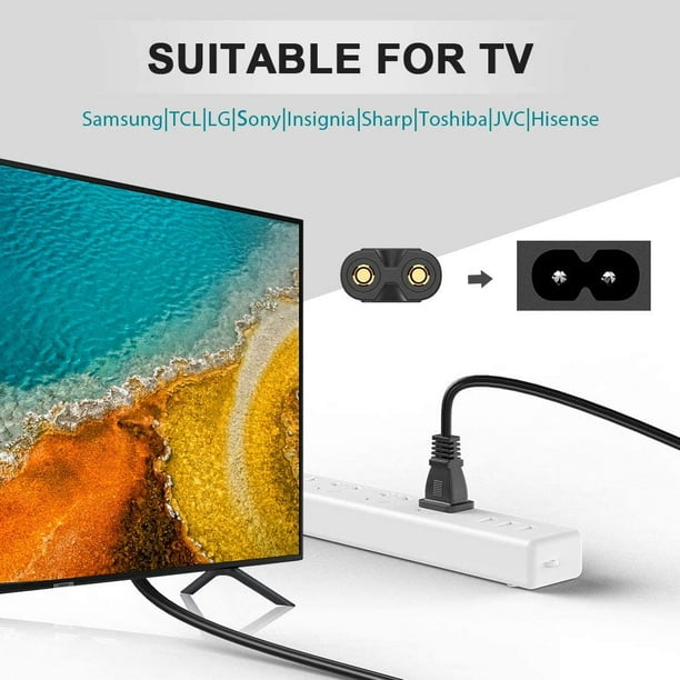 Liste UL] Câble d'alimentation TV câble de 4,5 m pour Samsung LG