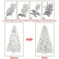 thumbnail image 5 of Easyfashion White Hinged Spruce Artificial Holiday Decorative Christmas Tree, 7.5', 5 of 5