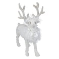 thumbnail image 3 of Northlight Cable Knit Sweater Standing Reindeer Christmas Figure - 13.5" - White, 3 of 5