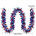 thumbnail image 2 of EUDIDV Patriotic Decor July Patriotics Garland Red White Blue Foil Garland Shiny Hanging Decorations For Independence Day Memorial Day Celebration Party Decorations Party Supplies​, 2 of 7