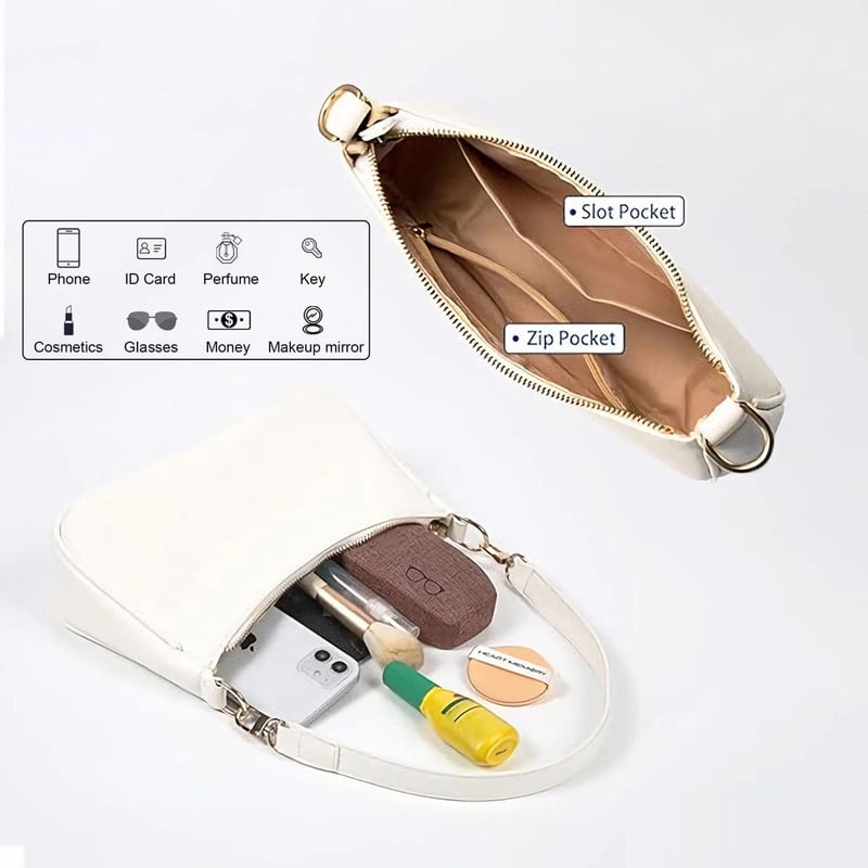 AOUNQ Clutch Tote Handbags with 2 Removable Straps and Zipper Closure Crossbody Bags Shoulder Purse Handbag for Women