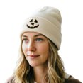 thumbnail image 4 of Cutuoiiu Unisex Halloween Pumpkin Knitted Hat Classic Pumpkin Face Knitted Beanie Warm Cap Halloween Costume Accessory for Cold Weather, 4 of 7