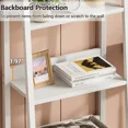 thumbnail image 5 of Furologee 5-Tier White Ladder Shelf, Ladder Bookshelf with Removable Drawer, Mordern Bookcase Storage Rack Organizer, Wood Metal Freestanding Storage Shelves for Living Room, Home Office, Bedroom, 5 of 8