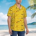 thumbnail image 2 of KLL Men's Hawaiian Shirt Short Sleeve Button Down Beach Shirts-Funny Ducks, 2 of 5