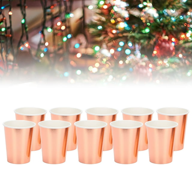 Gobelets en Papier Scintillants, Variété de Couleurs, Design Exquis Jetable pour Festivals, Anniversaires