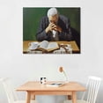thumbnail image 2 of TIAOTIAOHOU Man At Dinner Table Grace Religious Wall Picture Canvas Poster Picture Art Print Canvas Wall Art Home Living Room Bedroom Decor Mural, 2 of 4