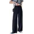 thumbnail image 1 of Women's Pants Wide and Straight Leg Pants High Waist Suit Pants Solid Color, 1 of 5