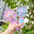 thumbnail image 3 of keepw Handheld Mini Fan USB Rechargeable Wrist Hanging Rope Cooling Hot Weather Office Travel Camping Backpacking Car Cooler Pink, 3 of 6