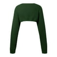 thumbnail image 5 of JIAYUE Women Knit Cardigan Short Coat Solid Color Long Sleeve Cropped Style For Women Fashion Spring Fall Outfit, 5 of 6