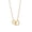 Gold, variant on Custom Engraved Double Heart Interlocking Necklace, Eternal Love Name Pendant, Valentine's Day Gift, Gold Plated Stainless Steel Jewelry, Two Hearts As One Clavicle Chain