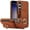 Brown, variant on Wallet Case for Samsung Galaxy A 53 5G,RFID Blocking Stretchy Fabric Card Slot,360°Rotation Ring Kickstand PU Leather Shockproof Stylish Protective Cover Compatible with Samsung Galaxy A 53 5G,Apricot