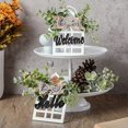 thumbnail image 1 of 2 Pieces Farmhouse Window Tiered Tray Decorations Cathedral Arch Window Sign Wood Hello Welcome Sign Decor Farmhouse Window Decoration for Tiered Tray Shelf Table Counter, 1 of 7