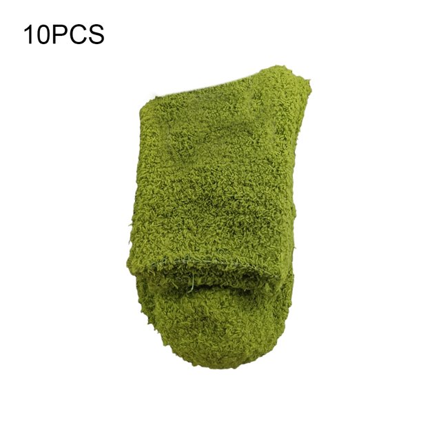 mmirethe 10pcs/set Comfortable To Wear Extra Socks With Durable And Elasticity No Loose Thread Exquisite Craft Wear-resistant Avacado Green