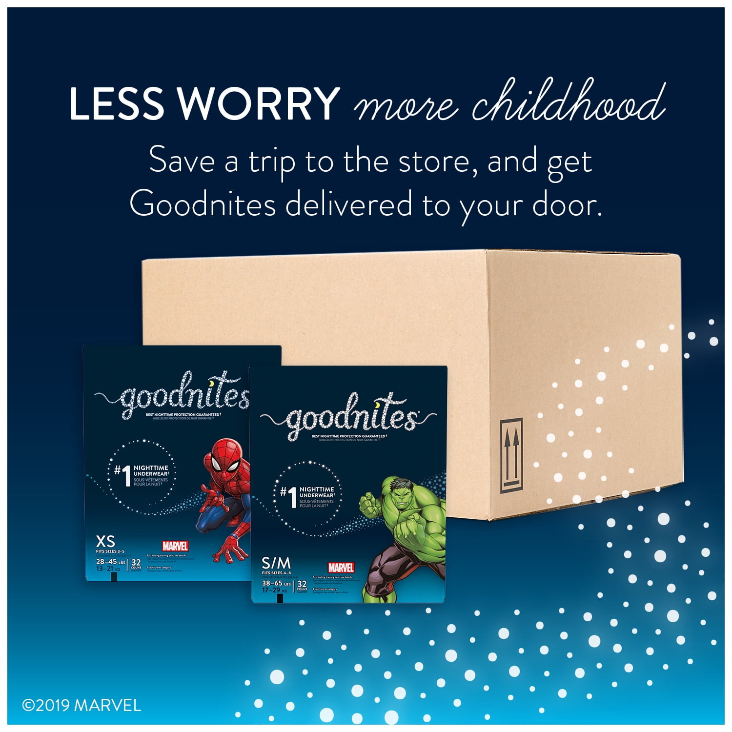 Goodnites Boys' Bedwetting Underwear, S/M, 32 Ct