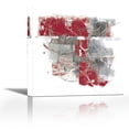 thumbnail image 1 of Moving In and Out of Traffic II Red Grey - Contemporary Fine Art Giclee on Canvas Gallery Wrap - wall décor - Art painting - 27 x 27 Inch - Ready to Hang, 1 of 2