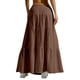 thumbnail image 4 of Falda holgada con cintura elástica y cinturón para mujer: poliéster transpirable para ropa informal, 4 of 6