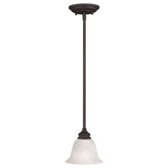 St George's Hawthorns 1 Light Mini Pendant in Traditional Style 6.25 inches Wide By 8.5 inches High-Bronze Finish Bailey Street Home 218-Bel-1260880