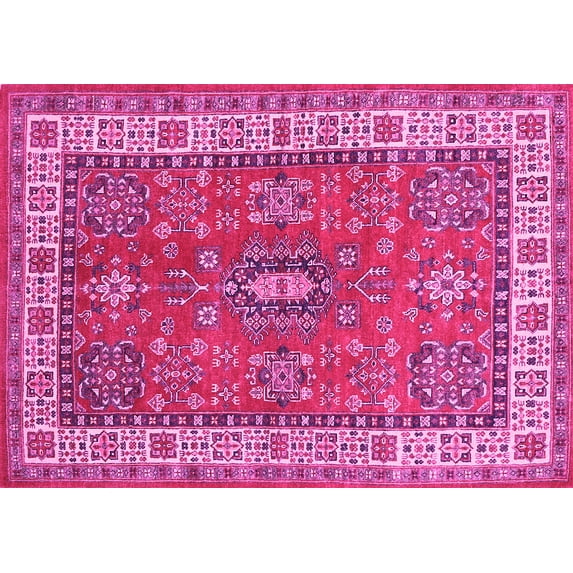 Ahgly Company Indoor Rectangle Persian Pink Traditional Area Rugs, 8' x 10'