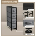 thumbnail image 4 of 4 Drawers Chest Dresser (Narrow) Black, 4 of 7