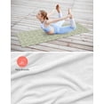 thumbnail image 4 of Sage Green Yoga Towel for Hot Yoga Non Slip, Geometric Flower Leaf Diamond Plaid Retro Yoga Mat Towel Absorbent Yoga Sweat Towels Microfiber Hot Yoga Blanket for Bikram Pilates 26"x74", 4 of 7
