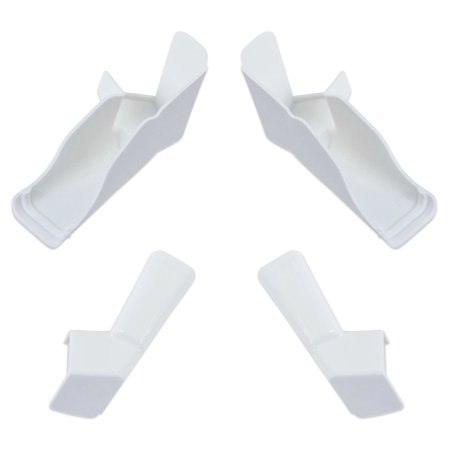 TAPDRA White RV Gutter Spout Extensions 4 Pack Prevent Black Streaks from Rainwater Runoff High Quality Material Easy Installation
