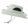 thumbnail image 2 of Sun Hat for Men/Women, Waterproof Wide Brim Bucket Hat Foldable Boonie Hat for Fishing Hiking Garden Safari Beach - light gray, 2 of 5