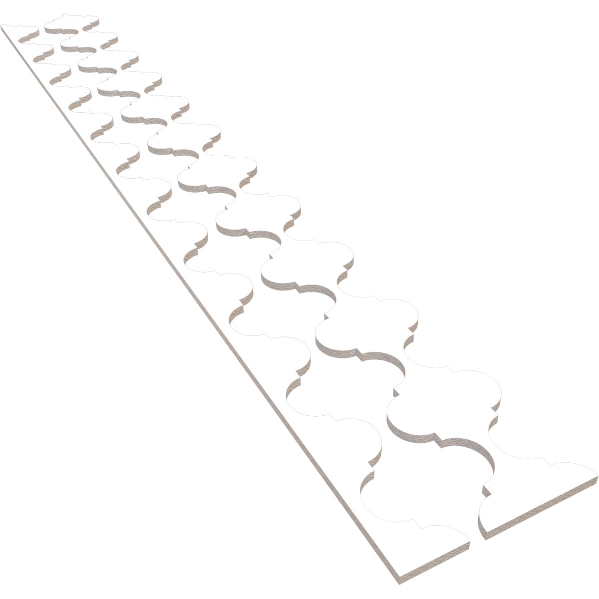 Ekena Millwork 94"H x 5/8"T Marrakesh PVC Adjustable Decorative Slat Wall Panel Kit, Unfinished (contains 11 Slats + 1 Straight Edge Starter Slat)