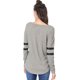 thumbnail image 5 of Túnica Con Estampado De Gato A Rayas Con Cuello En V Para Mujer - Gris/S (US 6), S (EU 36) Unique Bargains Túnica Top, 5 of 7